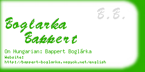 boglarka bappert business card